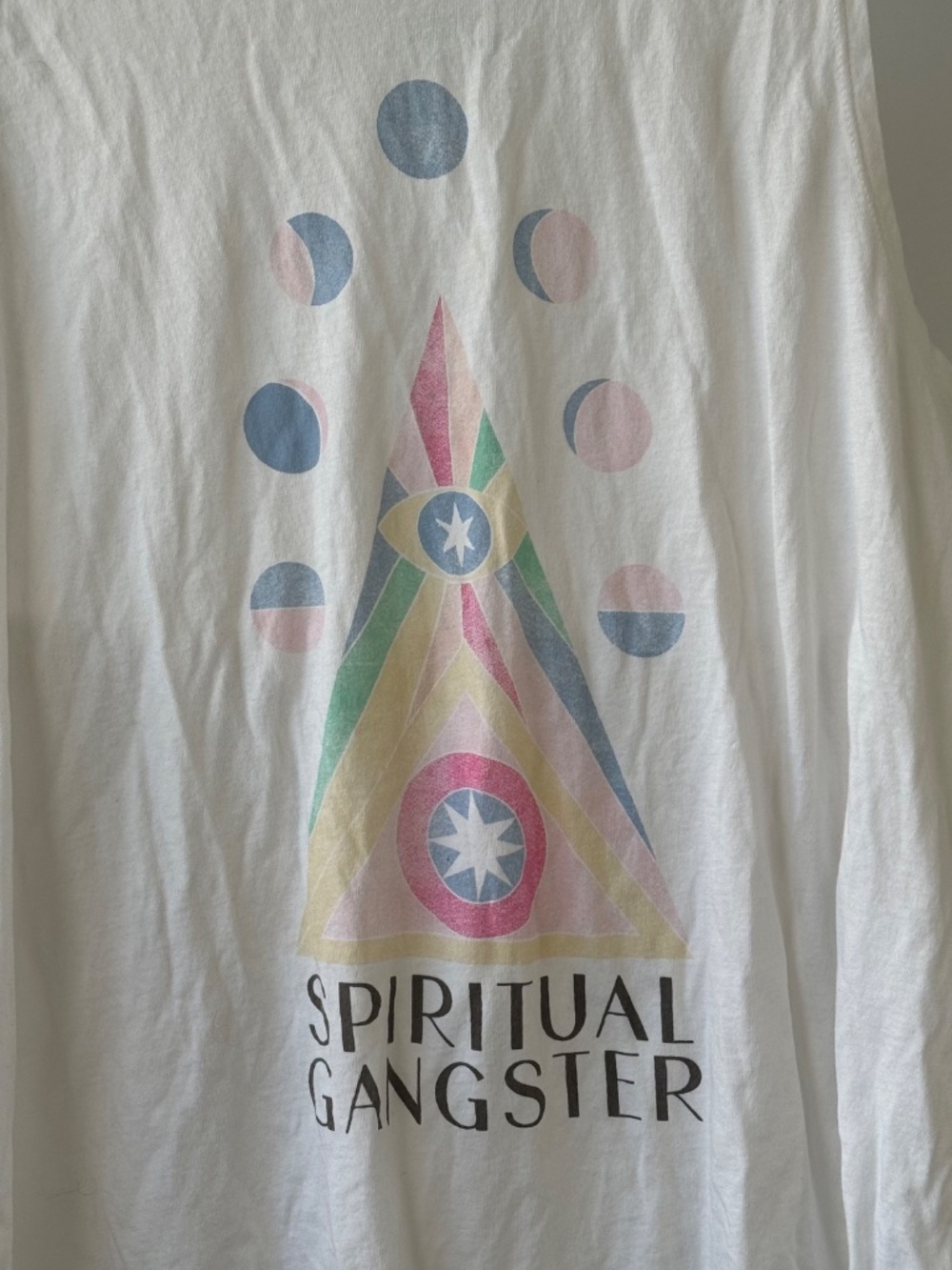 SPIRITUAL GANGSTER White Evil Eye Muscle Tank - Picture 5 of 7